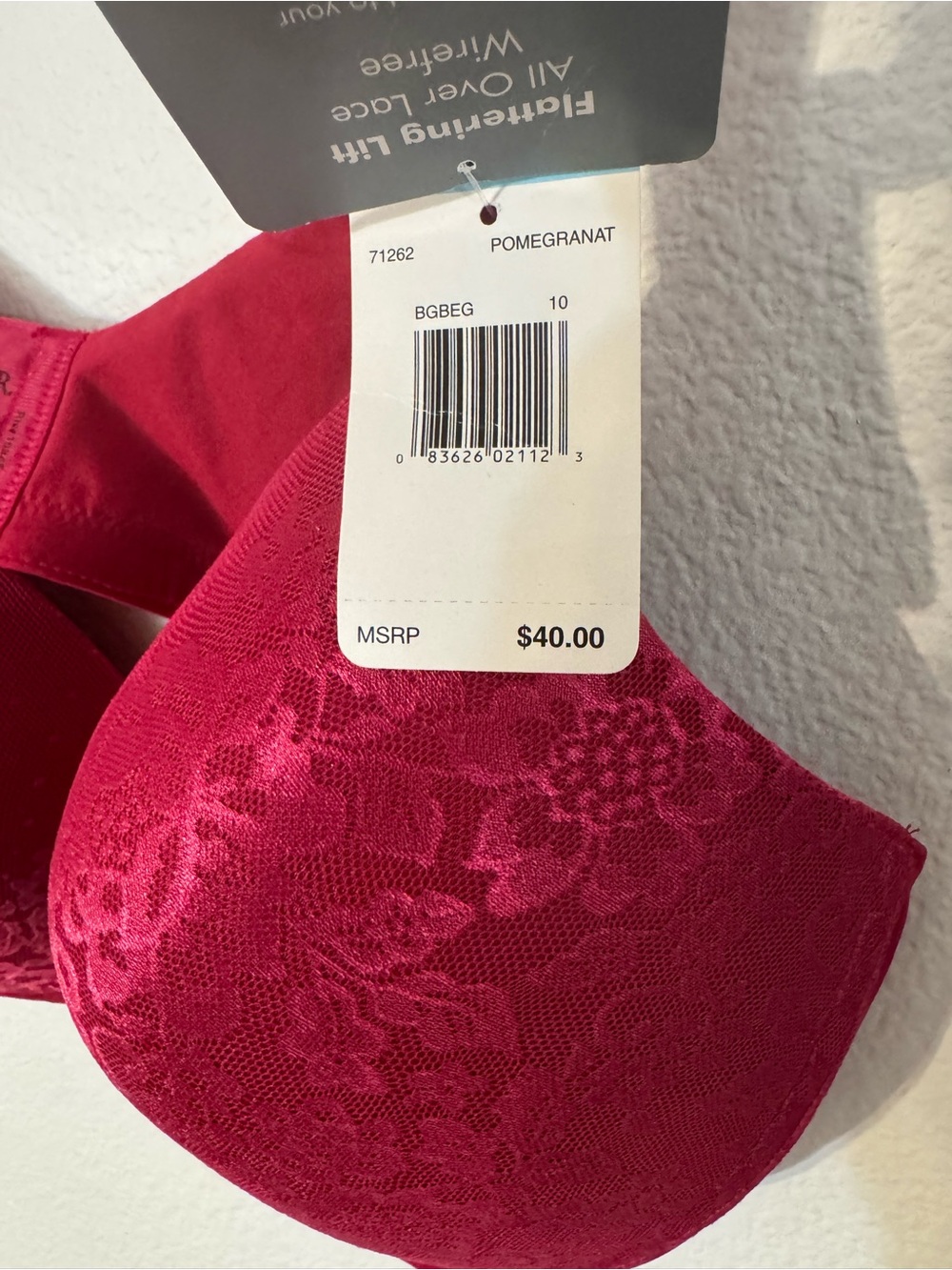 Vanity Fair Lace Full-Coverage Underwire Bra - Raspberry - Picture 3 of 4